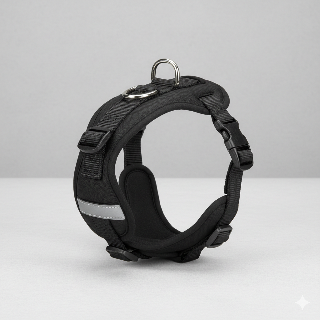 Back clip dog harness for comfortable walking and everyday use