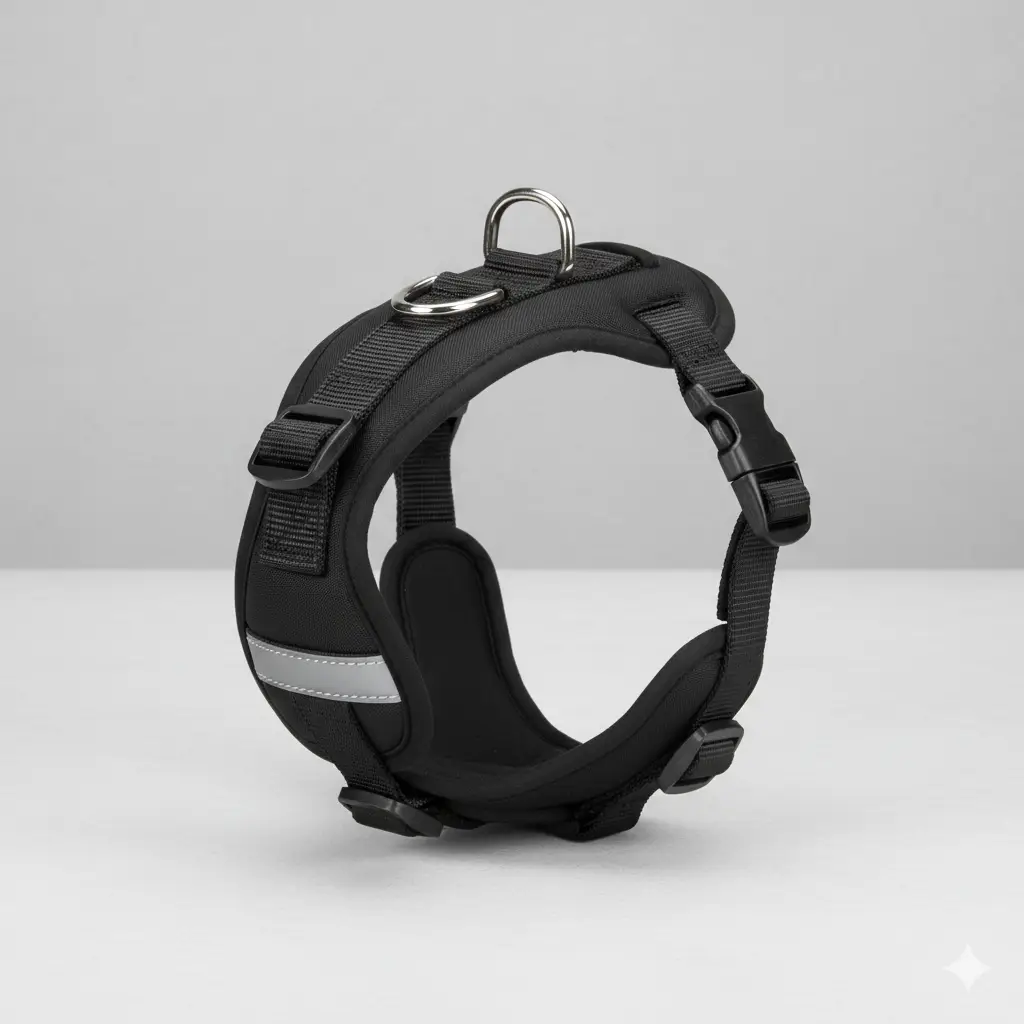 Back clip dog harness for comfortable walking and everyday use