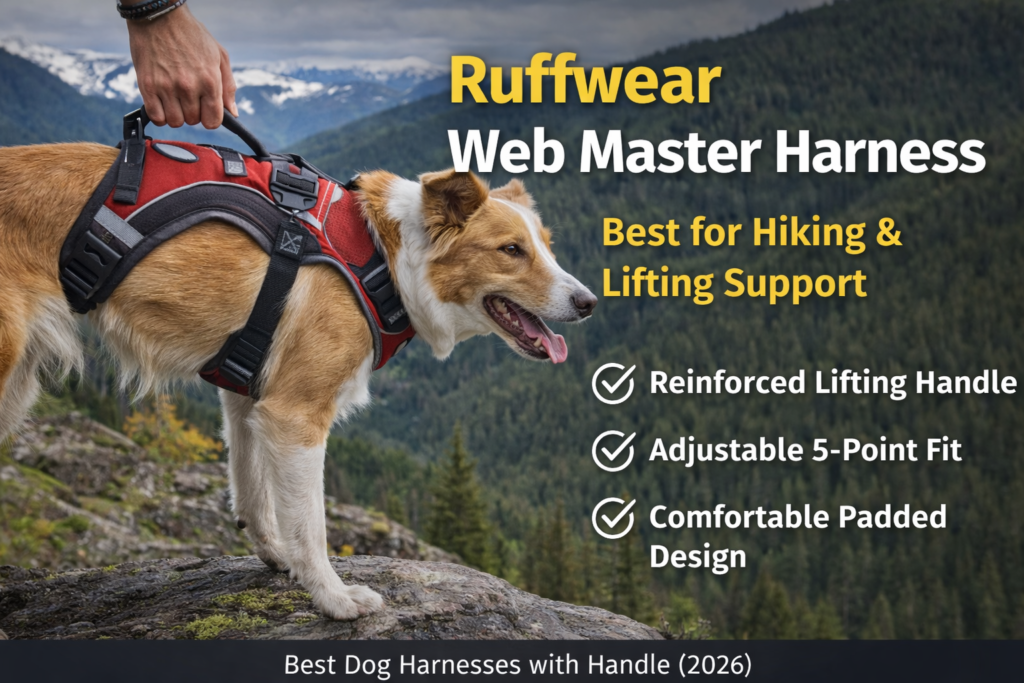 Ruffwear Web Master dog harness with handle.