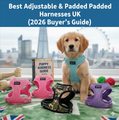 Best Adjustable & Padded Puppy Harnesses UK (2026 Buyer’s Guide) generate featured image for that blog