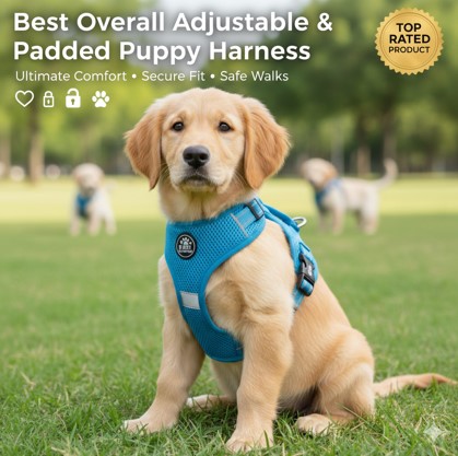 Adjustable & Padded Puppy Harnesses