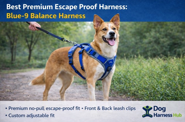 Blue-9 Balance Harness premium escape proof no-pull dog harness for strong pulling dogs with adjustable straps and front and back leash clips (2026)