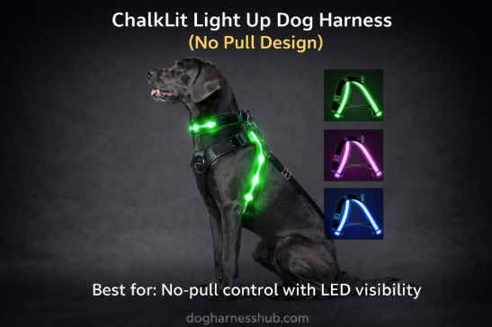 Chalklit Light Up Dog Harness. Best Reflective dog harness 2026.